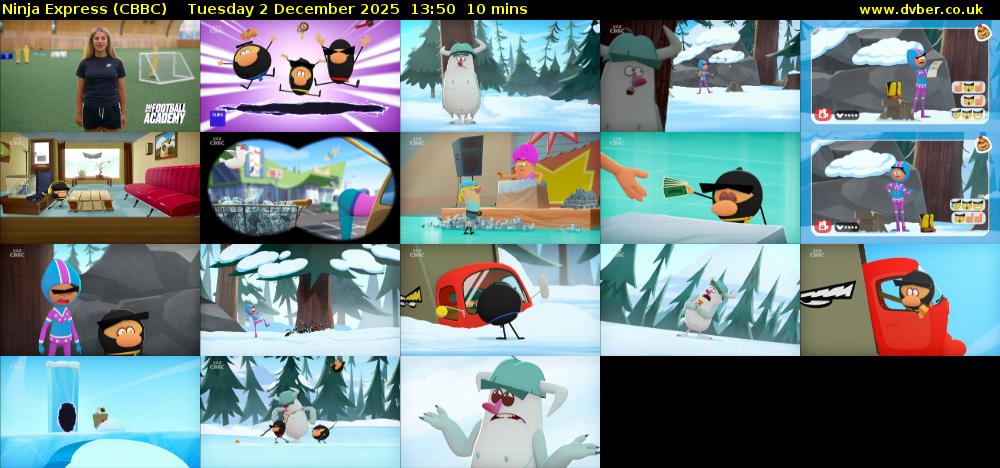 Ninja Express (CBBC) Tuesday 2 December 2025 13:50 - 14:00
