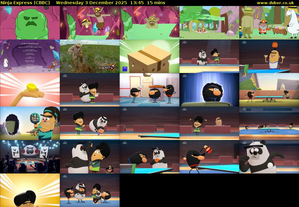 Ninja Express (CBBC) Wednesday 3 December 2025 13:45 - 14:00