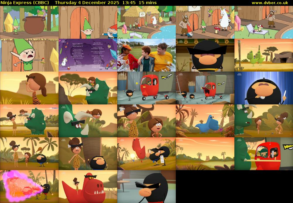 Ninja Express (CBBC) Thursday 4 December 2025 13:45 - 14:00
