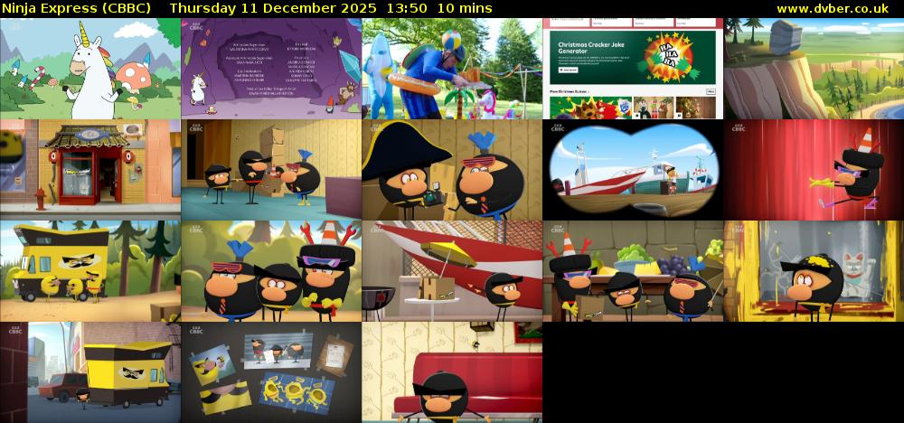 Ninja Express (CBBC) Thursday 11 December 2025 13:50 - 14:00