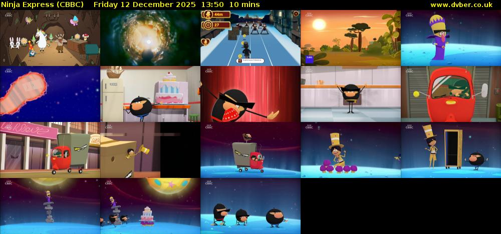 Ninja Express (CBBC) Friday 12 December 2025 13:50 - 14:00