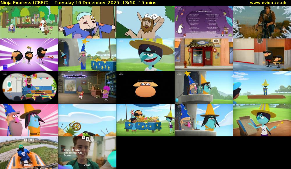 Ninja Express (CBBC) Tuesday 16 December 2025 13:50 - 14:05
