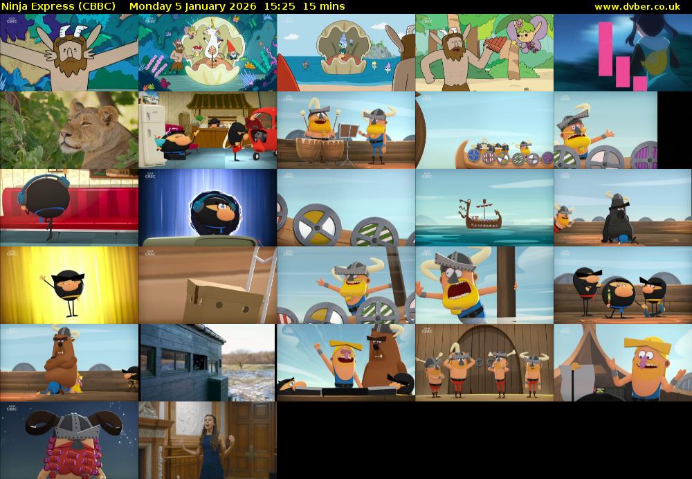 Ninja Express (CBBC) Monday 5 January 2026 15:25 - 15:40