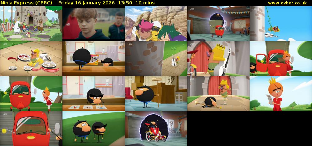 Ninja Express (CBBC) Friday 16 January 2026 13:50 - 14:00