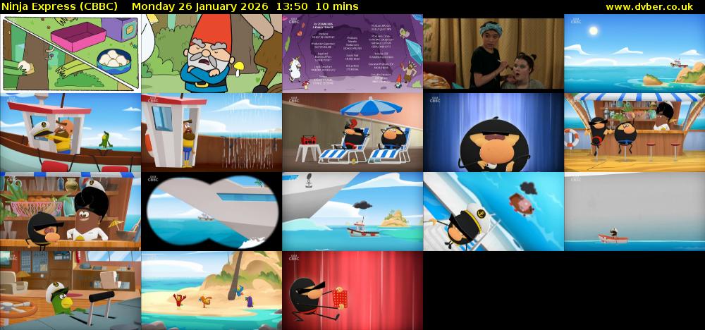 Ninja Express (CBBC) Monday 26 January 2026 13:50 - 14:00