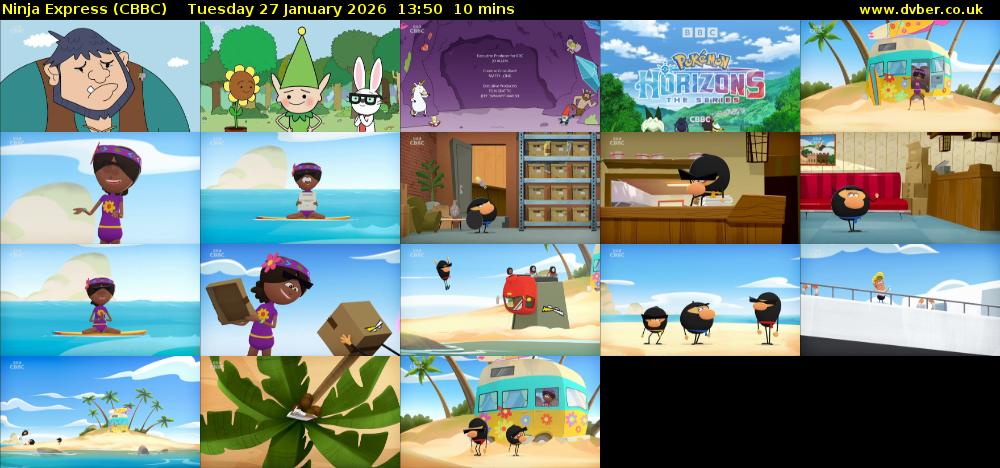 Ninja Express (CBBC) Tuesday 27 January 2026 13:50 - 14:00