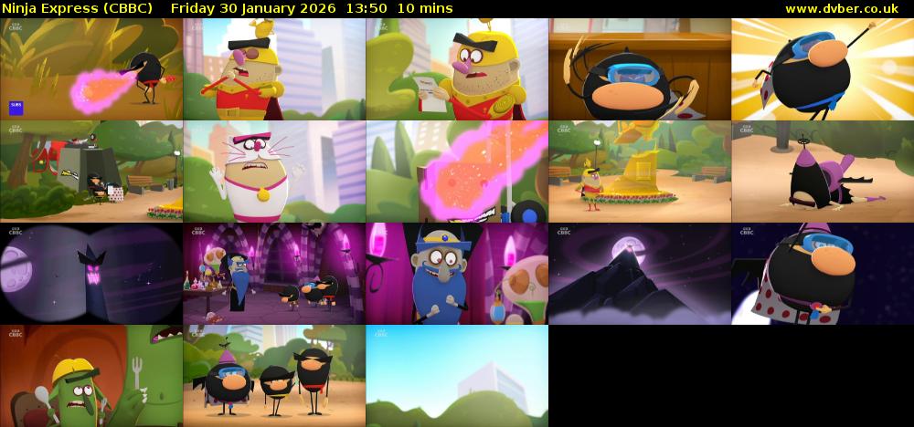 Ninja Express (CBBC) Friday 30 January 2026 13:50 - 14:00