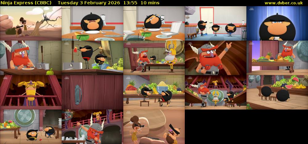 Ninja Express (CBBC) Tuesday 3 February 2026 13:55 - 14:05