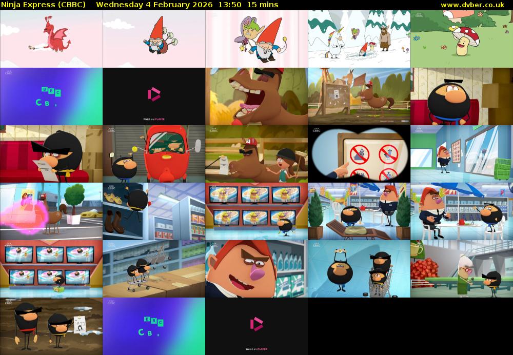 Ninja Express (CBBC) Wednesday 4 February 2026 13:50 - 14:05