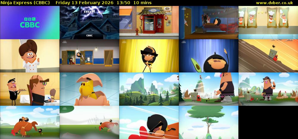 Ninja Express (CBBC) Friday 13 February 2026 13:50 - 14:00