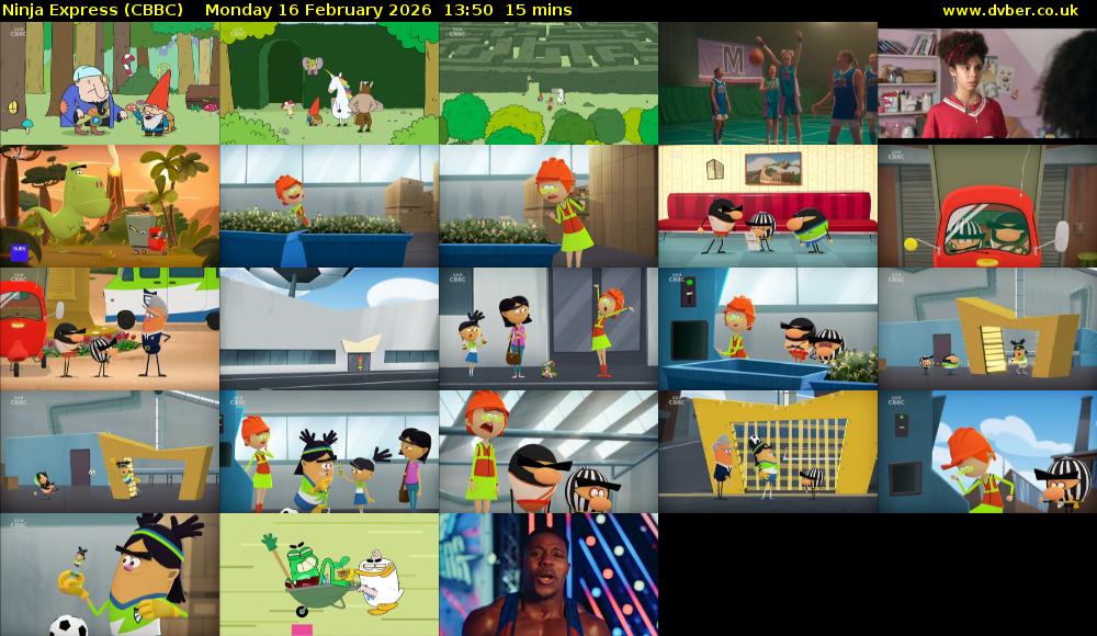 Ninja Express (CBBC) Monday 16 February 2026 13:50 - 14:05