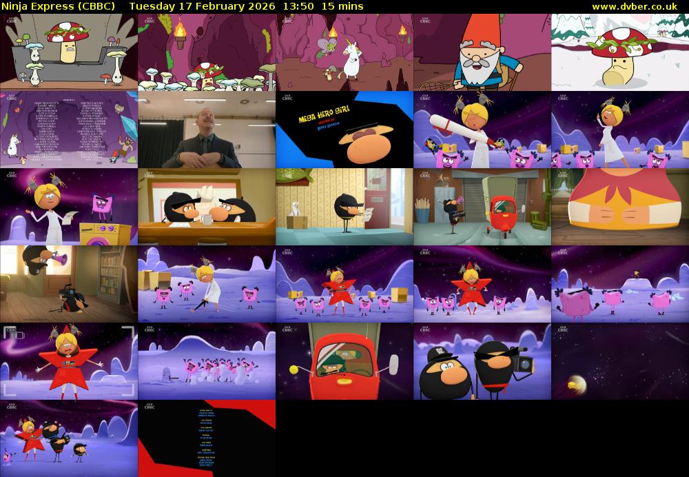 Ninja Express (CBBC) Tuesday 17 February 2026 13:50 - 14:05