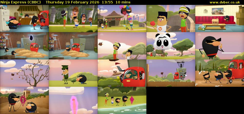 Ninja Express (CBBC) Thursday 19 February 2026 13:55 - 14:05