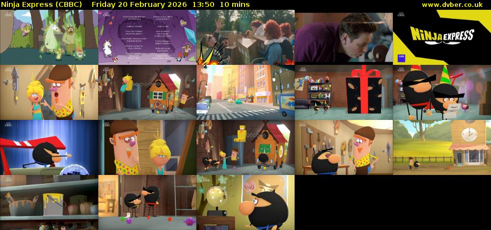 Ninja Express (CBBC) Friday 20 February 2026 13:50 - 14:00