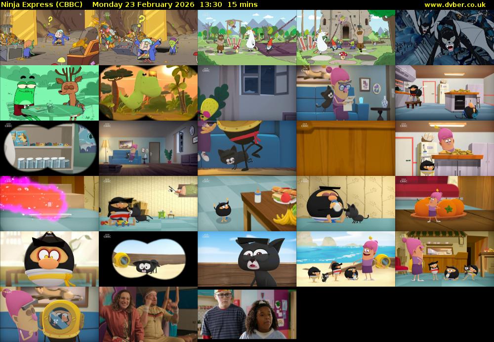 Ninja Express (CBBC) Monday 23 February 2026 13:30 - 13:45