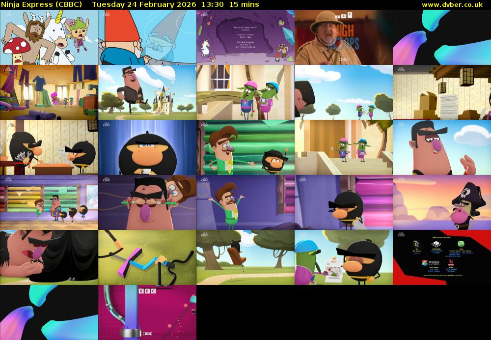 Ninja Express (CBBC) Tuesday 24 February 2026 13:30 - 13:45
