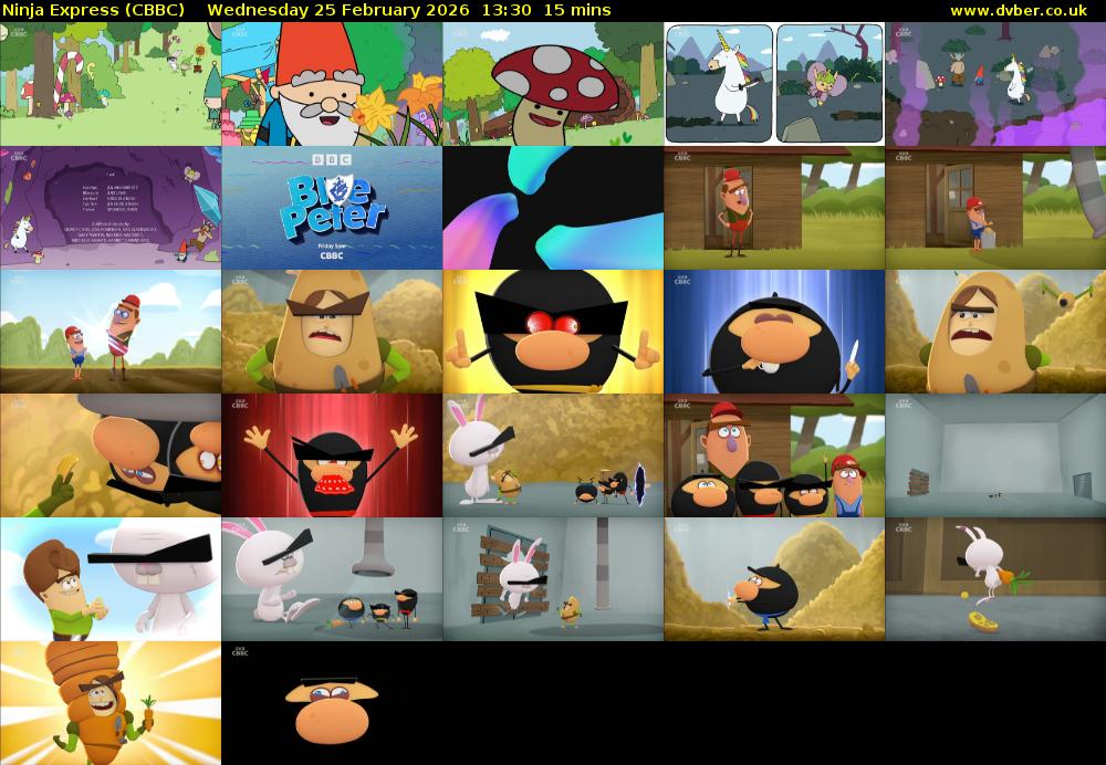 Ninja Express (CBBC) Wednesday 25 February 2026 13:30 - 13:45