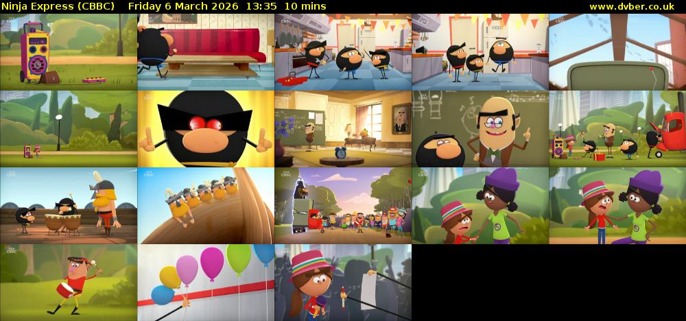 Ninja Express (CBBC) Friday 6 March 2026 13:35 - 13:45