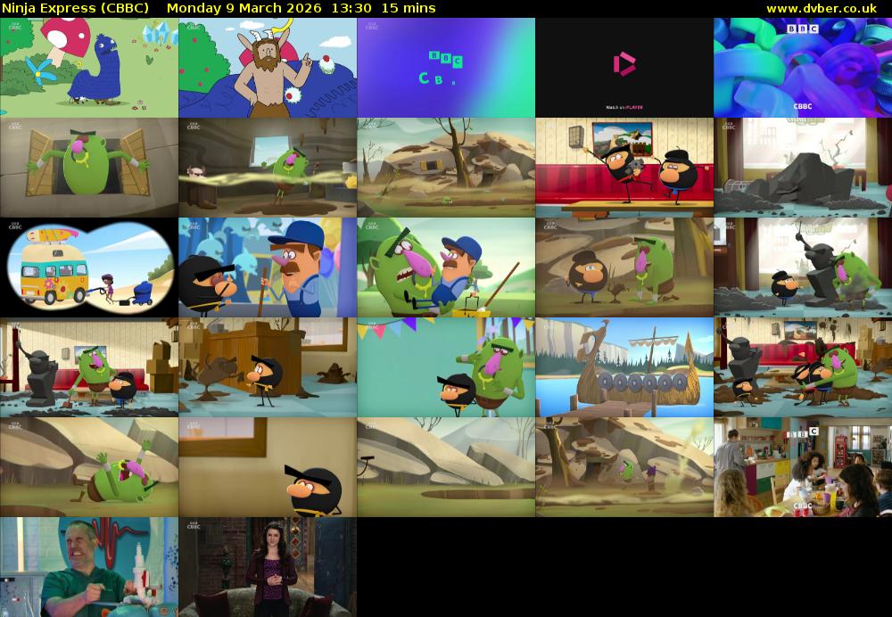 Ninja Express (CBBC) Monday 9 March 2026 13:30 - 13:45