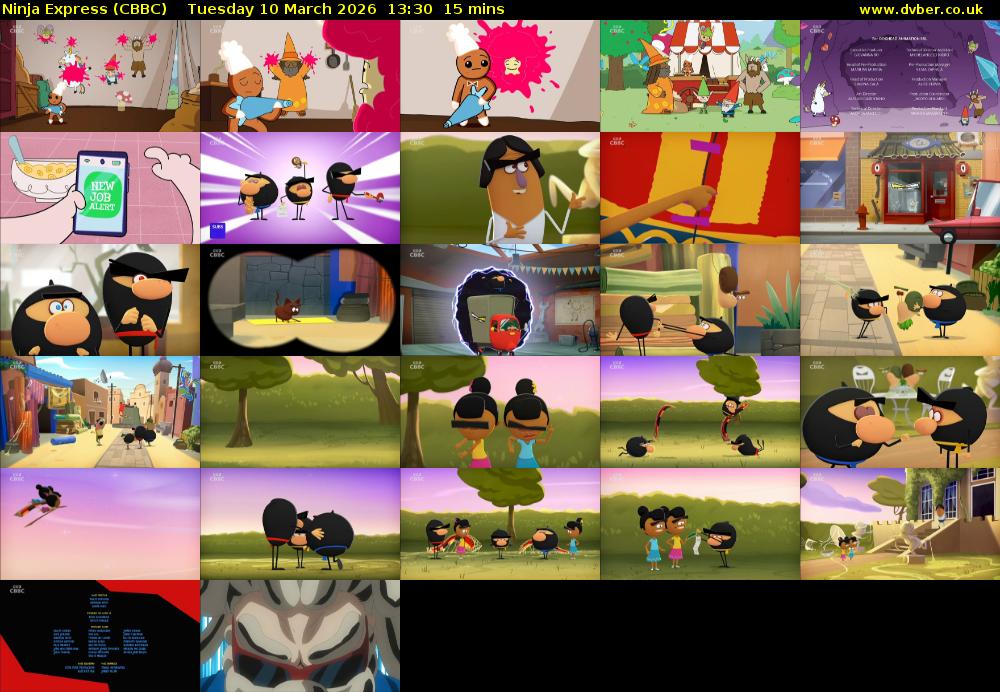 Ninja Express (CBBC) Tuesday 10 March 2026 13:30 - 13:45