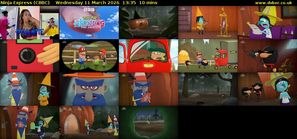 Ninja Express (CBBC) Wednesday 11 March 2026 13:35 - 13:45