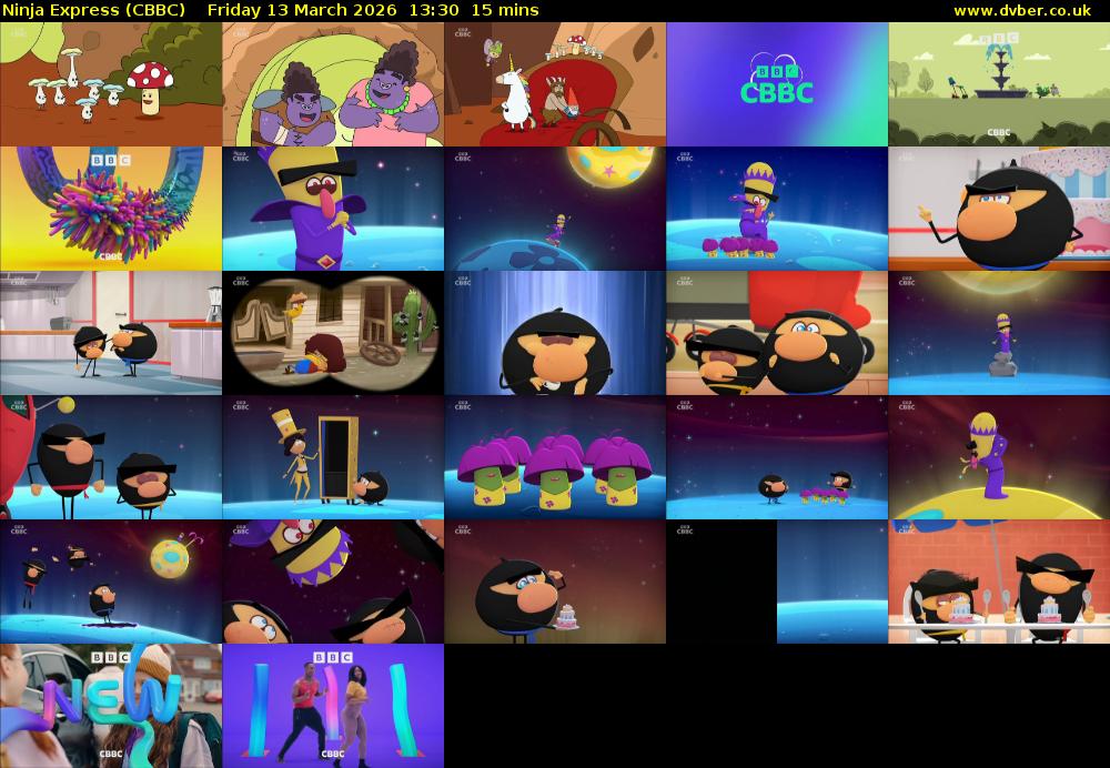 Ninja Express (CBBC) Friday 13 March 2026 13:30 - 13:45