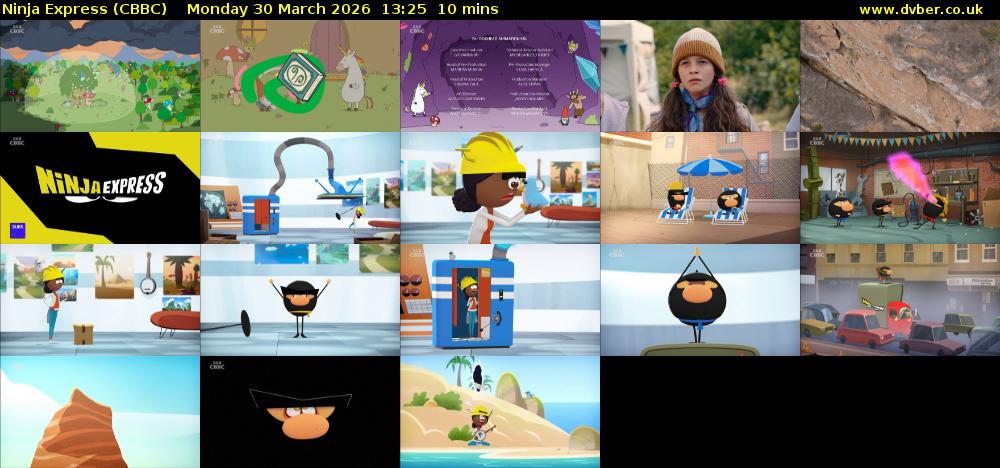 Ninja Express (CBBC) Monday 30 March 2026 13:25 - 13:35