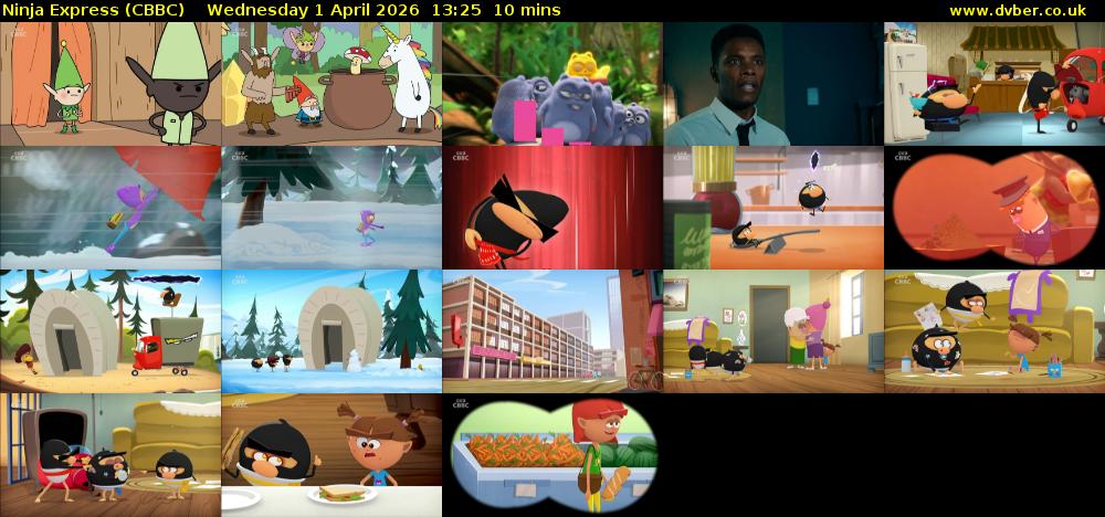 Ninja Express (CBBC) Wednesday 1 April 2026 13:25 - 13:35