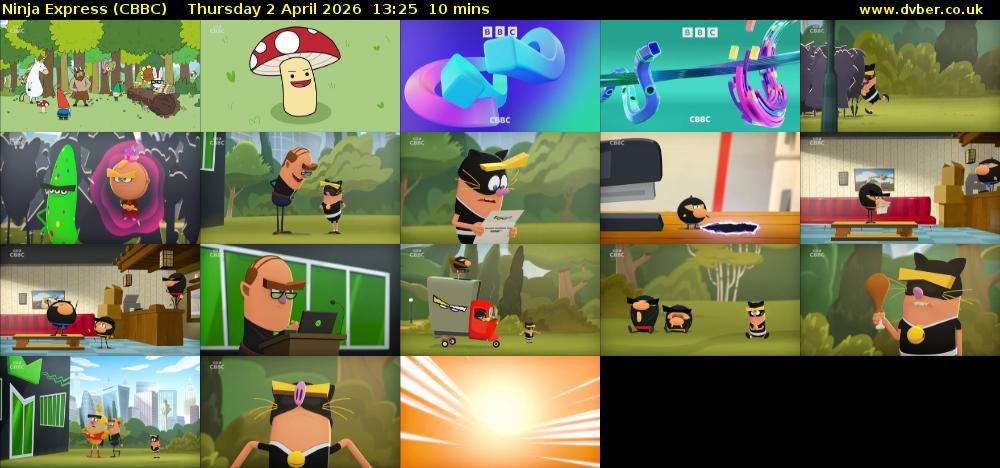 Ninja Express (CBBC) Thursday 2 April 2026 13:25 - 13:35