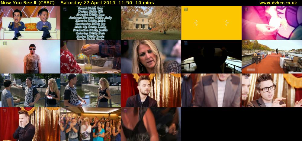 Now You See It (CBBC) Saturday 27 April 2019 11:50 - 12:00
