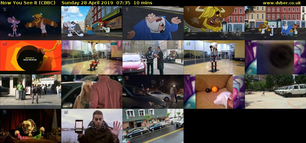 Now You See It (CBBC) Sunday 28 April 2019 07:35 - 07:45