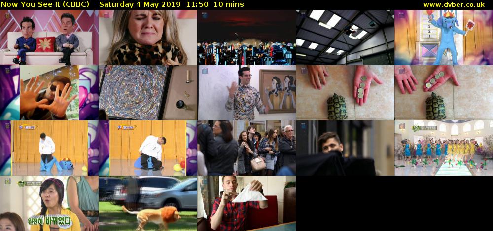 Now You See It (CBBC) Saturday 4 May 2019 11:50 - 12:00