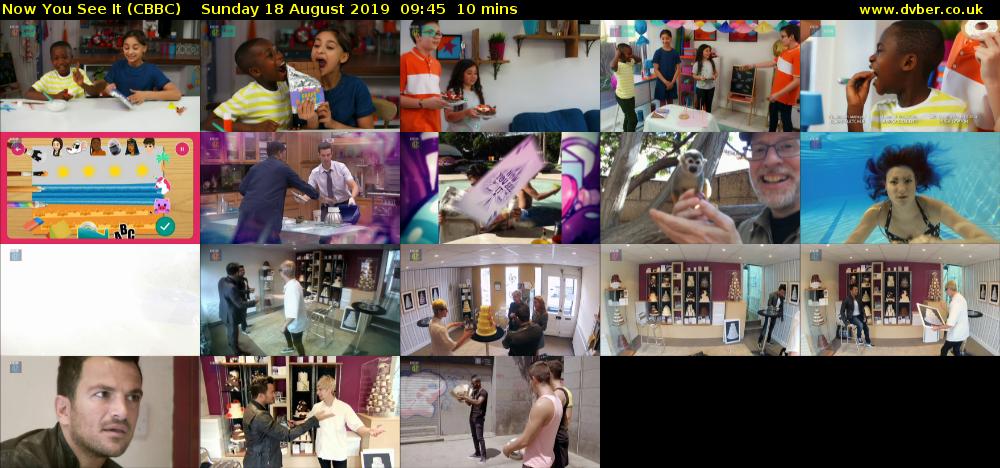 Now You See It (CBBC) Sunday 18 August 2019 09:45 - 09:55