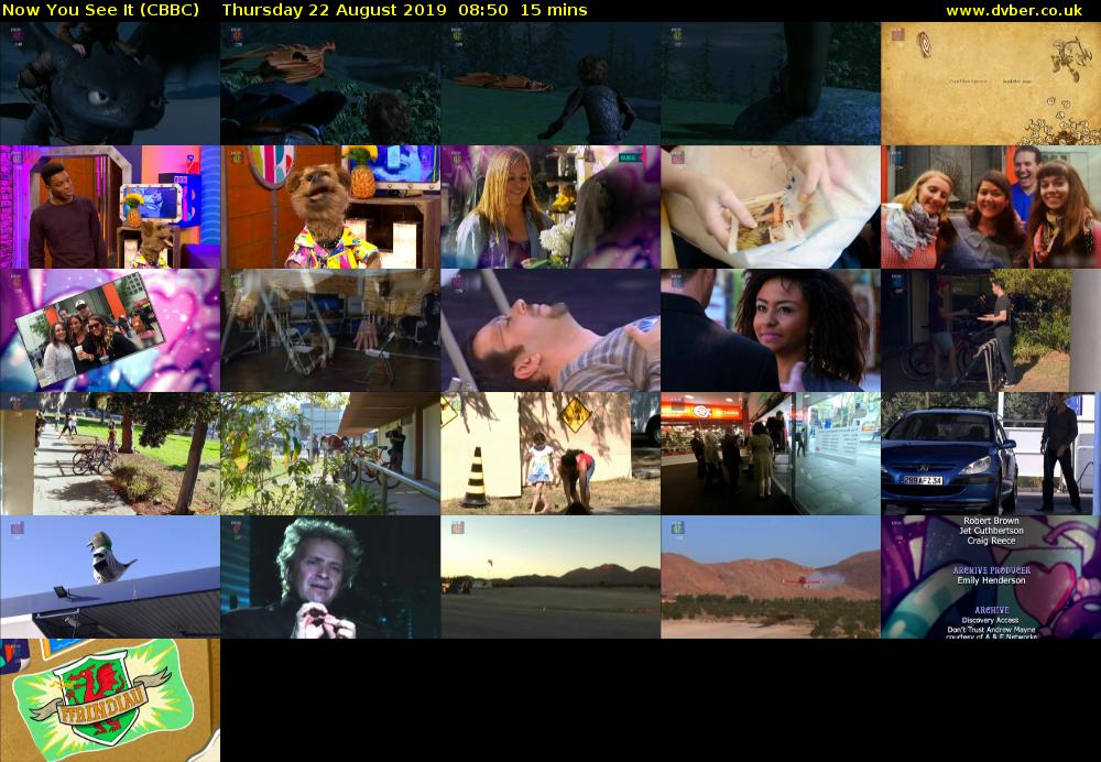 Now You See It (CBBC) Thursday 22 August 2019 08:50 - 09:05