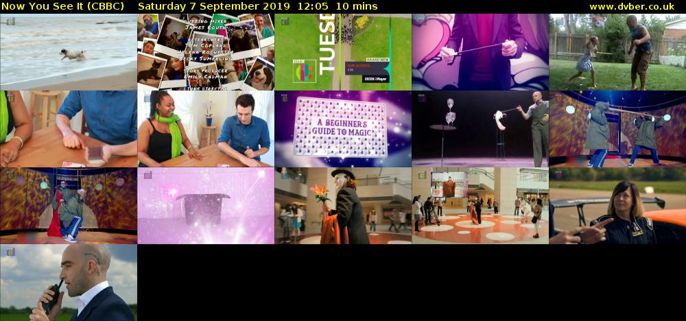 Now You See It (CBBC) Saturday 7 September 2019 12:05 - 12:15