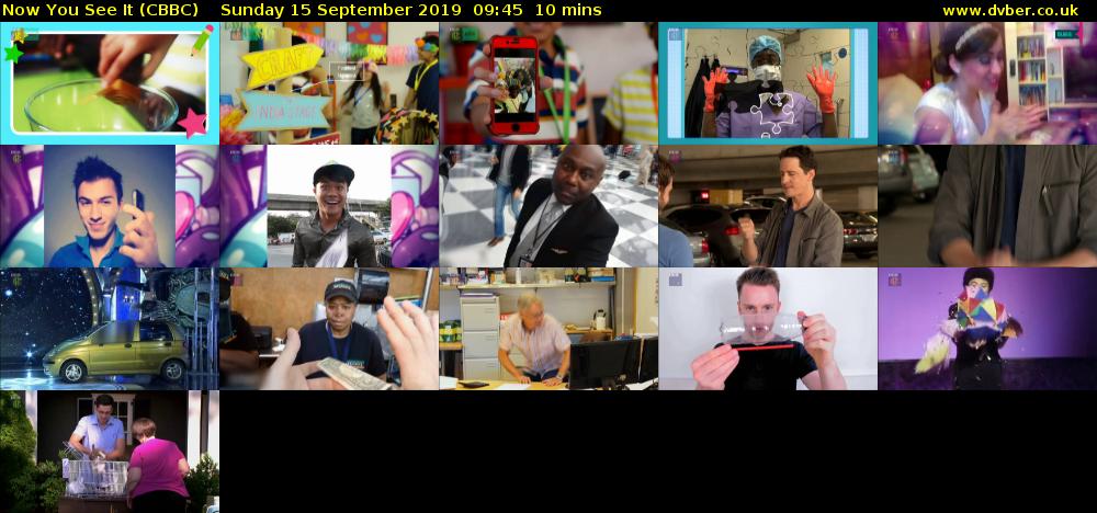 Now You See It (CBBC) Sunday 15 September 2019 09:45 - 09:55