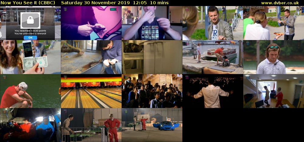Now You See It (CBBC) Saturday 30 November 2019 12:05 - 12:15