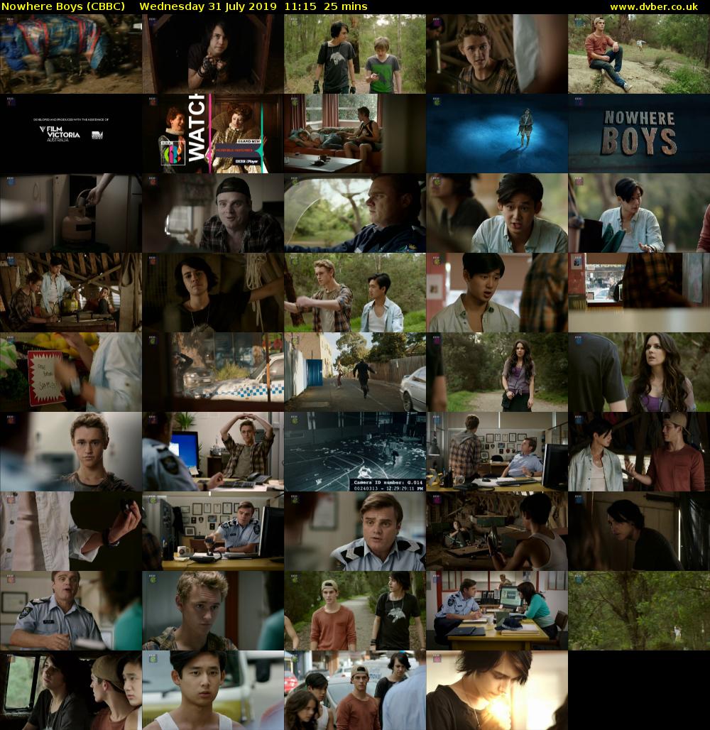 Nowhere Boys (CBBC) Wednesday 31 July 2019 11:15 - 11:40