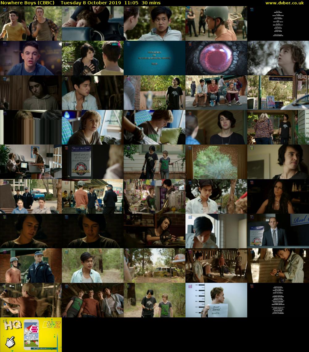 Nowhere Boys (CBBC) Tuesday 8 October 2019 11:05 - 11:35