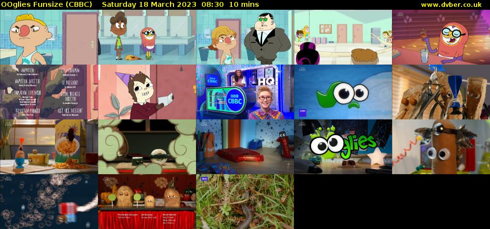 OOglies Funsize (CBBC) Saturday 18 March 2023 08:30 - 08:40