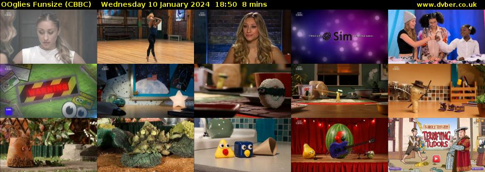 OOglies Funsize (CBBC) Wednesday 10 January 2024 18:50 - 18:58