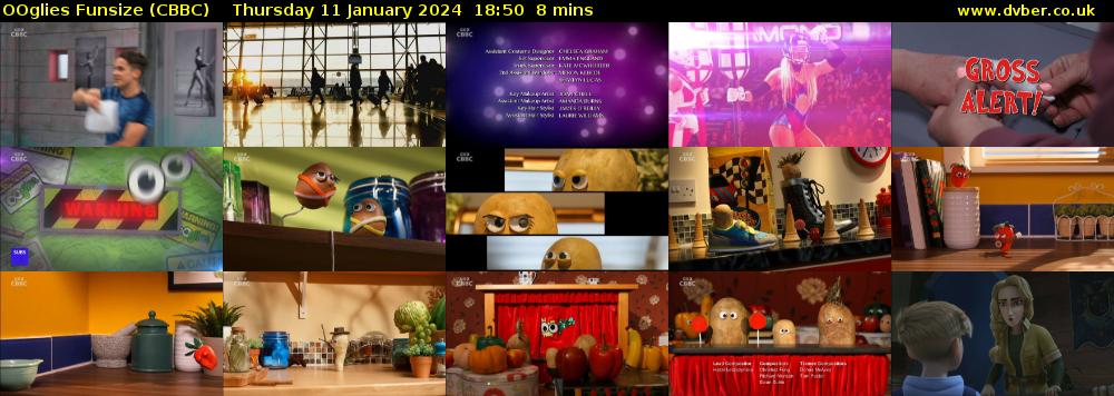 OOglies Funsize (CBBC) Thursday 11 January 2024 18:50 - 18:58