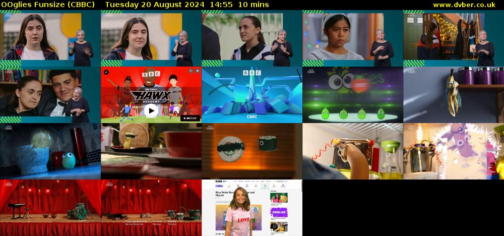 OOglies Funsize (CBBC) Tuesday 20 August 2024 14:55 - 15:05