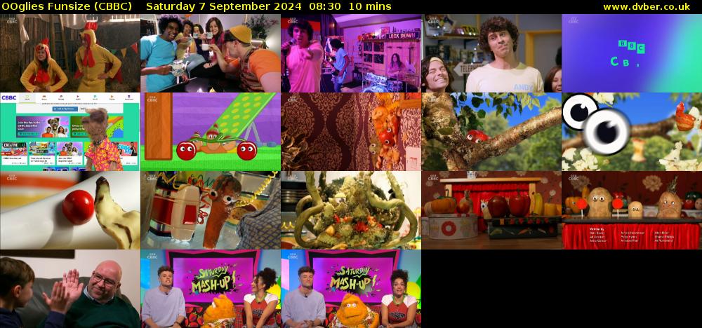 OOglies Funsize (CBBC) Saturday 7 September 2024 08:30 - 08:40