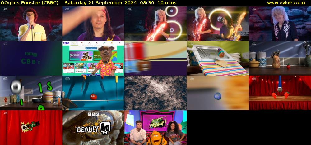 OOglies Funsize (CBBC) Saturday 21 September 2024 08:30 - 08:40