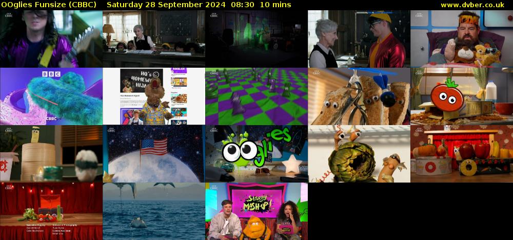 OOglies Funsize (CBBC) Saturday 28 September 2024 08:30 - 08:40