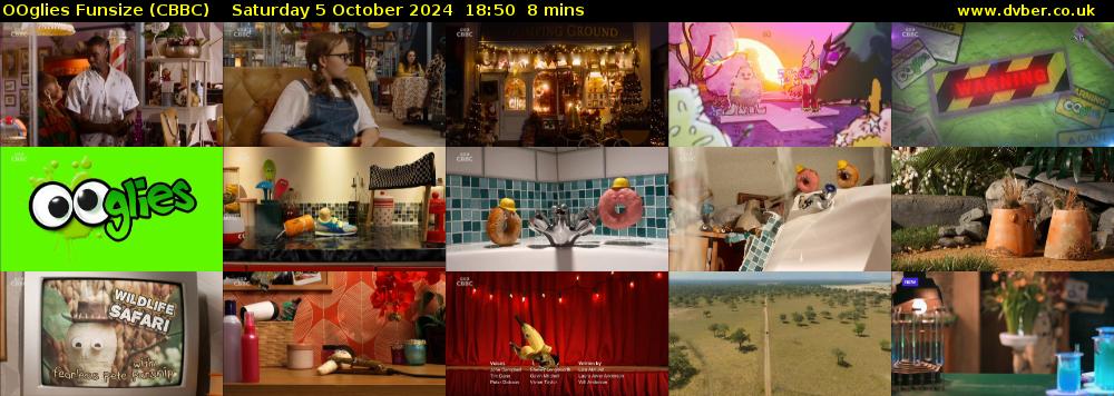 OOglies Funsize (CBBC) Saturday 5 October 2024 18:50 - 18:58