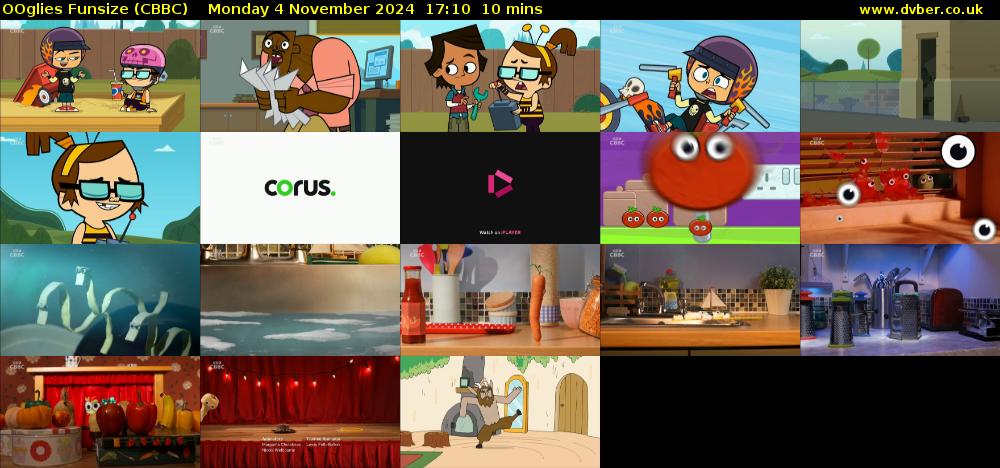 OOglies Funsize (CBBC) Monday 4 November 2024 17:10 - 17:20