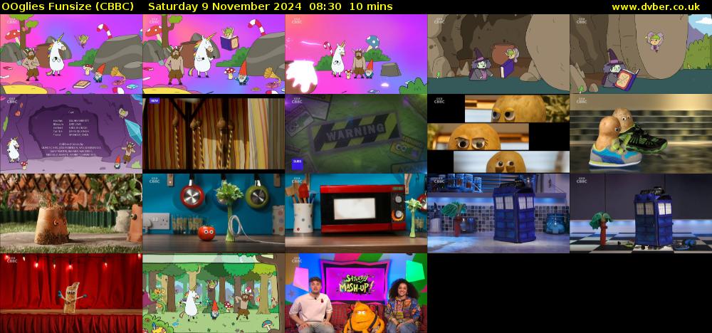 OOglies Funsize (CBBC) Saturday 9 November 2024 08:30 - 08:40