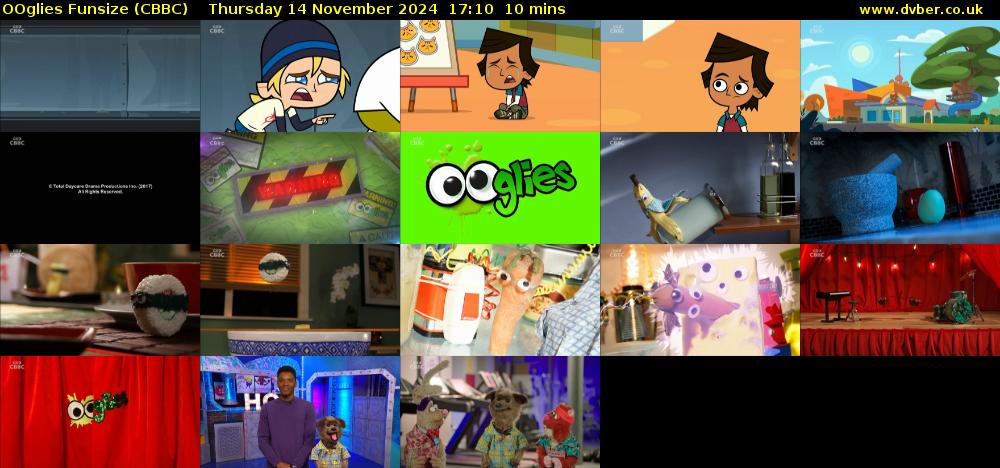 OOglies Funsize (CBBC) Thursday 14 November 2024 17:10 - 17:20